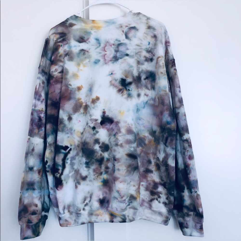 Tie Dye Custom Made Pullover Fleece Crewneck NEW - Picture 3 of 8